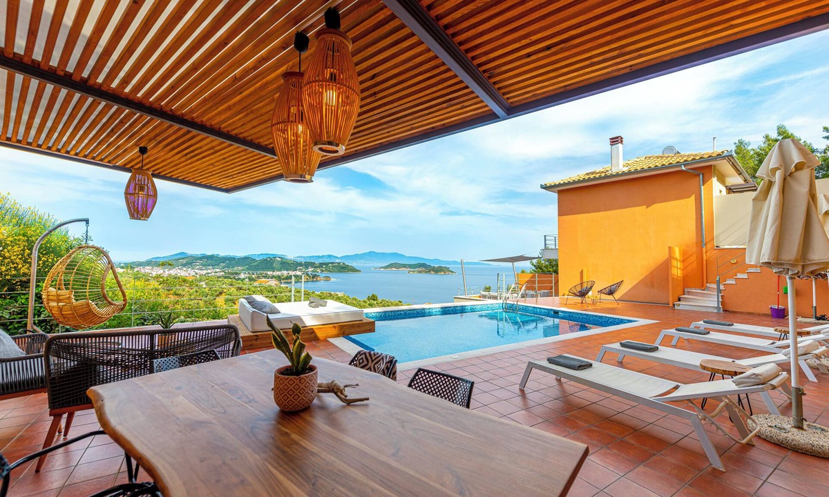 Agia Paraskevi Villa | 2B Luxurious Villa Io, With Private Pool And Stunningt Sea Views