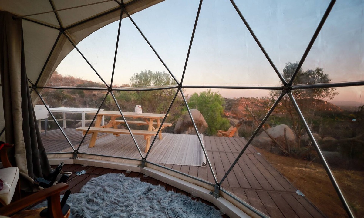 Fallbrook RV Rental | A Quiet Fireside Retreat in a Scenic Glamping Dome