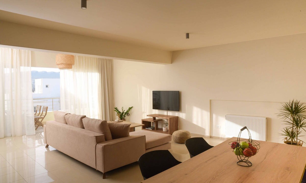 Agios Nikolaos Town Apartment | Oikies. Luxury Apartment with Sea View | private free parking area