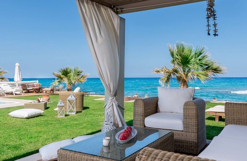 Hersonissos Centre Villa | Beachfront 5 bedroom villa with a private heated pool
