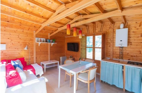 Orgiva Cabin | Cabaña pet Friendly, Dormitorio con AC
