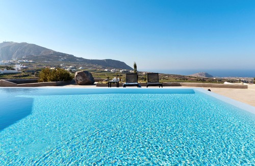 Santorini Villa | Chelona Villa Sea View Private Pool