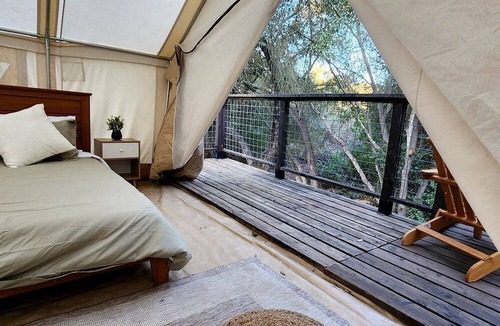 Fallbrook RV Rental | Incredible Modern Tented Cabin with Tiny Deck Surrounded by Nature in California