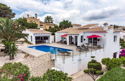 Arnella Villa | Modern 3-bed Villa with Heated Private Pool, Hot Tub, Sea views, & Garden