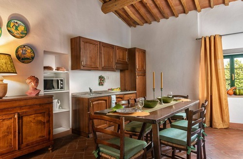 Tavarnelle Val di Pesa Apartment | Nice apartment with pool, WIFI, A/C, TV, pets allowed and panoramic view, close to Greve In Chia.