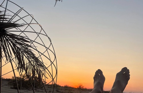 Wonder Valley House | Oasis Ranch: Desert retreat with art, stargazing, spa w/plunge & serenity.