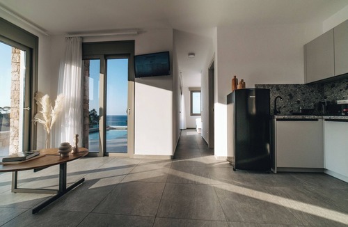 Votsi Villa | Ocean-front villa, private pool in Alonissos island, Greece. Panoramic sea view.