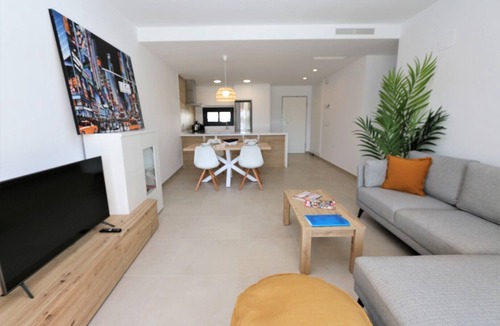 Pilar de la Horadada Apartment | Panoramic view golf course and pool at Lo Romero
