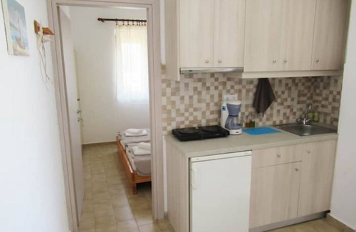 Milatos Beach Apartment | Right on the beach, panoramic sea view, mountain view, family friendly