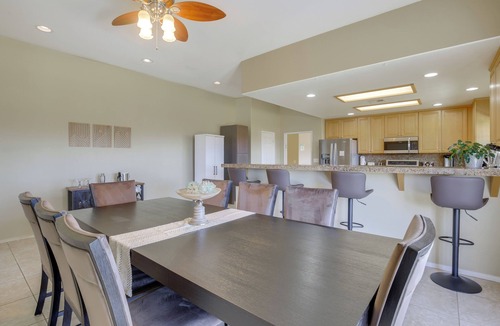 Desert Hot Springs Cottage | Spacious Desert Haven! Saltwater Pool & Spa BBQ