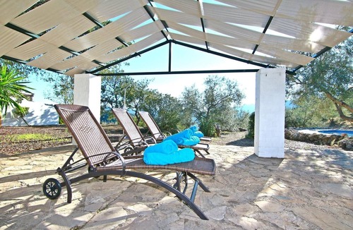 Montecorto Apartment | 'Studio Romantic Paradise 3' with Mountain View, Pool, Wi-Fi & Garden