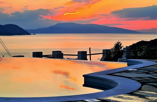 Xanthi Region Villa | Villa ERIKA. Panoramic pool. Access to the sea. Privileged view of the Egean.