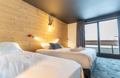 Chantemerle Hotel | Wifi, view mountain, sauna, hammam, balcony, parking, ski locker, 20m², Serre Chevalier