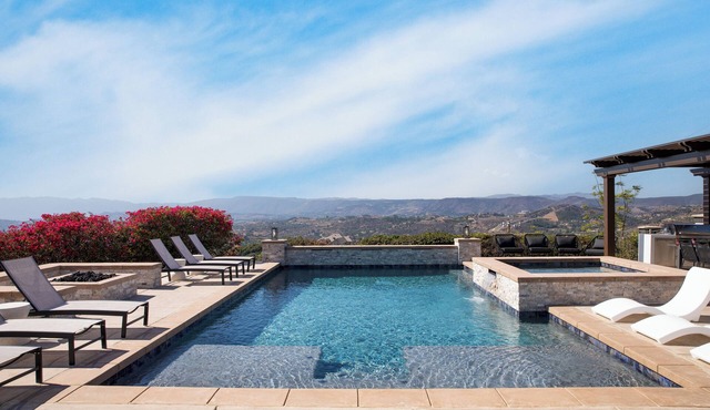 Architectural Estate w Pool, Spa, Game Room & Sweeping Valley Views | Camila