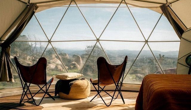 Enchanting Dome Glamping with Mountain and Pacific Views Near Fallbrook in Southern California