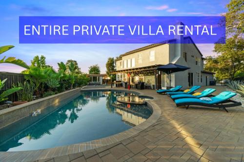 Entire Private House 3000 Sq ft Villa, Pool, Hot Tub, Nature, Garage, Winery, 5 Bedrooms 4 Bathrooms Available Now