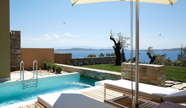 Excellent Halkidiki Villa | Junior Pool Villa 2 | 1 Bedroom | Stunning Sea View