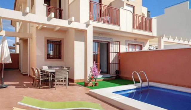 Flagship Private Villa 3bed + pool - sleeps 6 Mazarron (FREE WIFI & Air-con)!