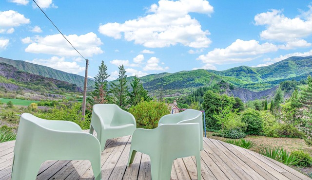Lavender Cottage with Mountain View, Private Terrace, and Wi-Fi