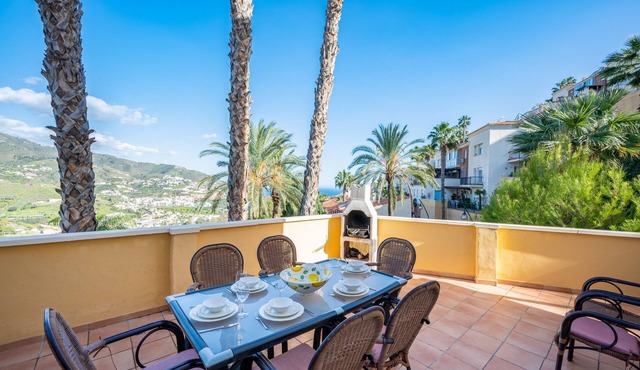 Panoramic Sea View Villa with Large Terrace, Shared Pools & Space for 8