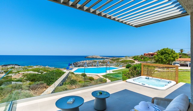 Seafront Junior Villa with private heated Jacuzzi