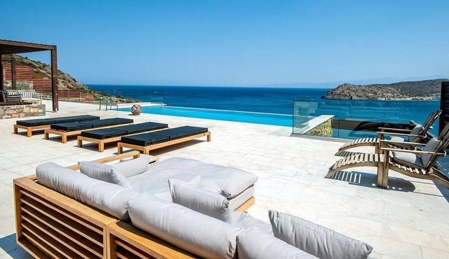 Seafront Private Villa with a heated pool