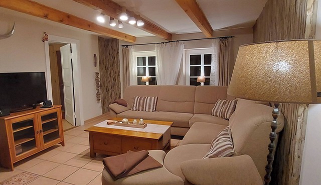 Stylish 100m² accommodation with fireplace, terrace and three bedrooms in Fehmarn