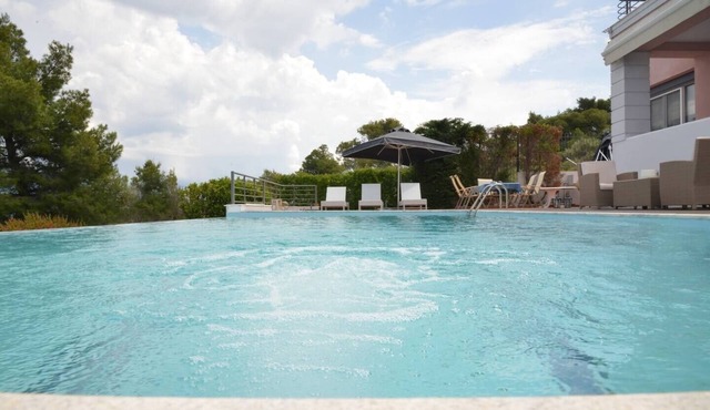 This Villa is in a very quite place of the village.There is an excellent seaview