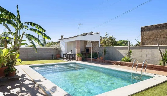 Villa con piscina privada Barbacoa en Conil
